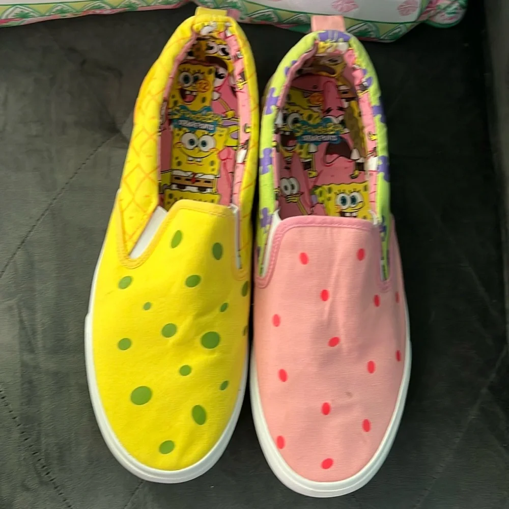 SpongeBob Patrick Mix Match Fun Ground Up Slip On Shoes 12